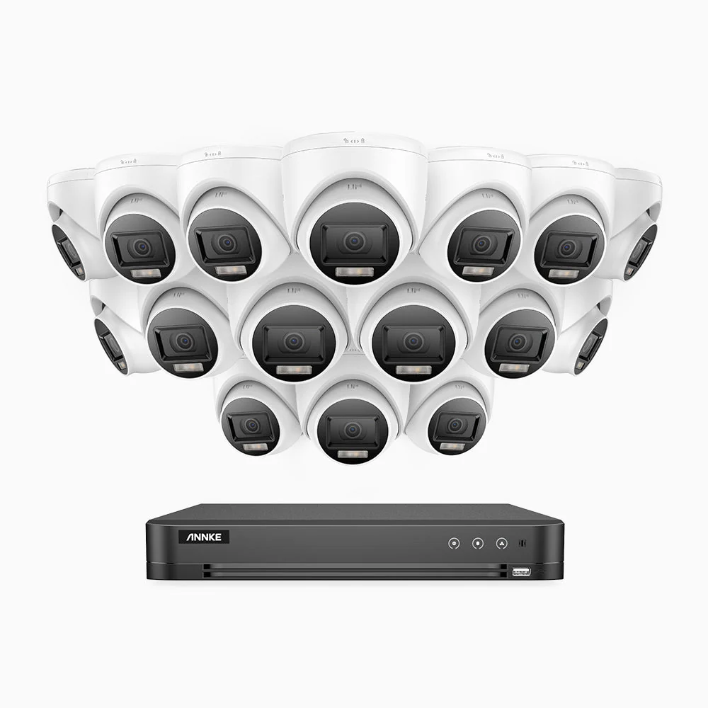 ADLK800 - Kit videosorveglianza analogica 16 canali con 16 telecamere 4K, Visione notturna a doppia luce, 3840x2160@20fps, apertura superiore f/1.6, segnale di uscita 4-in-1, IP67 - Image 2