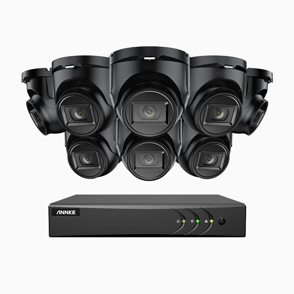 EL200 - Kit videosorveglianza analogica 16 canali con 8 telecamere 1080p, Smart DVR con rilevamento umano e veicoli, visione notturna a infrarossi fino a 66 piedi, segnale di uscita 4-in-1, IP67 - Image 4