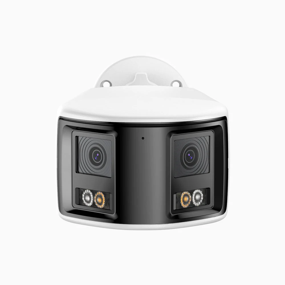 FCD800 - Telecamera di sicurezza panoramica per esterni PoE a 4K doppia lente, vista panoramica a 180°, visione notturna intelligente a doppia luce, audio bidirezionale, sirena e allarme attivi, rilevamento persone e veicoli, IP67 - Image 3