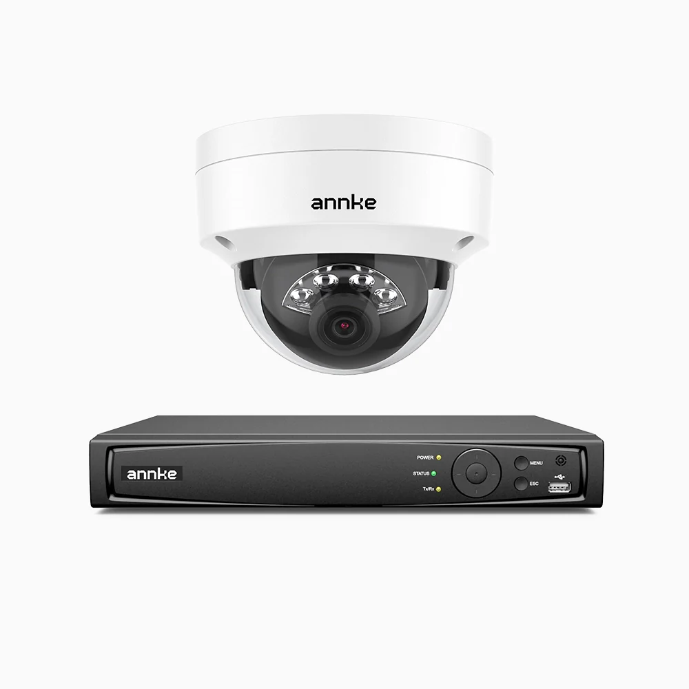 H500 - Kit videosorveglianza PoE 4 canali con 1 telecamera 5 MPX, Visione notturna intelligente a doppia luce, 3072 × 1728 @ 20 fps, rilevamento intelligente di persone e veicoli, microfono integrato, IP67 - Image 4