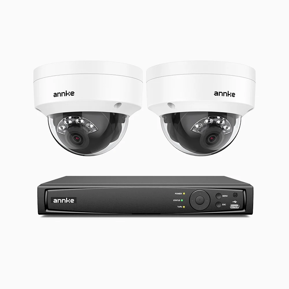H500 - Kit videosorveglianza PoE 4 canali con 2 telecamere 5 MPX, Visione notturna intelligente a doppia luce, 3072 × 1728 @ 20 fps, rilevamento intelligente di persone e veicoli, microfono integrato, IP67 - Image 3