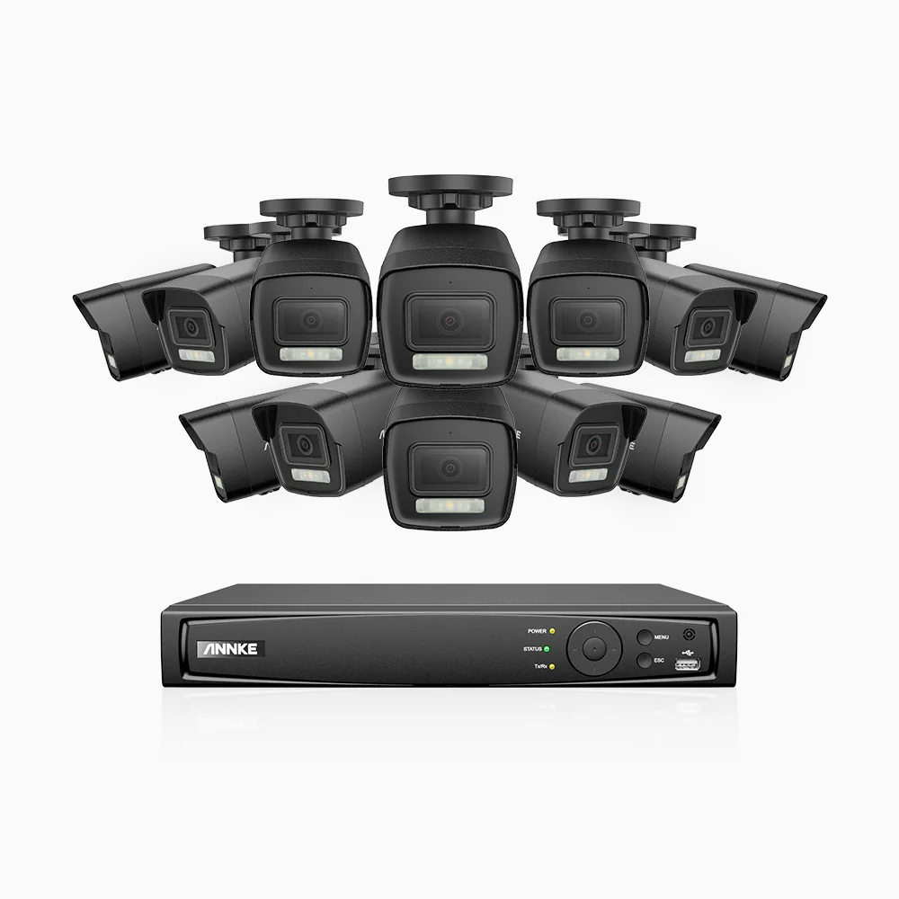 H500P - Kit videosorveglianza PoE 16 canali con 12 telecamera 3K, visione notturna a colori, microfono integrato, IP67, supporta ONVIF e RTSP - Image 3