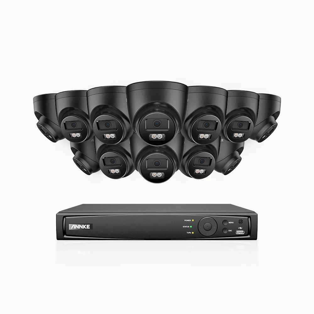 H500P - Kit videosorveglianza PoE 16 canali con 12 telecamera 3K, visione notturna a colori, microfono integrato, IP67, supporta ONVIF e RTSP - Image 4