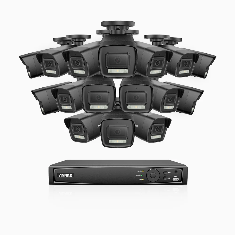 H500P - Kit videosorveglianza PoE 16 canali con 16 telecamera 3K, visione notturna a colori, microfono integrato, IP67, supporta ONVIF e RTSP - Image 3