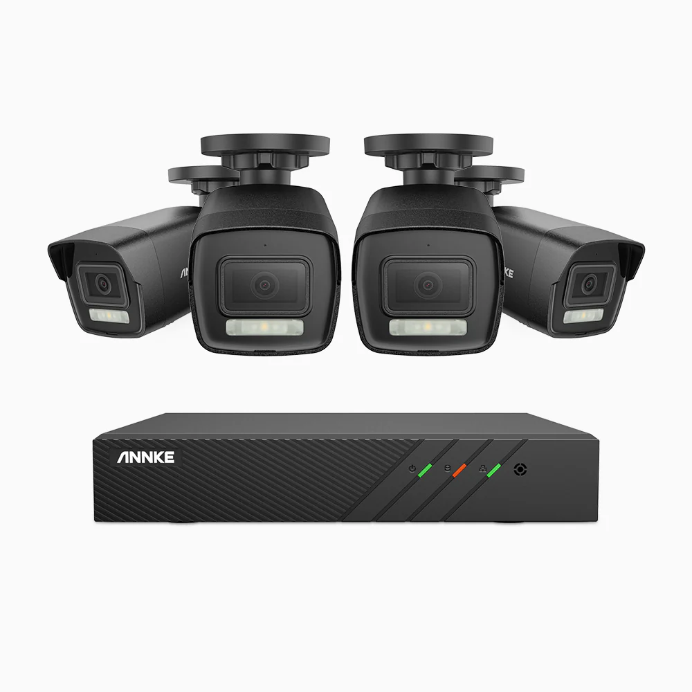 H500P - Kit videosorveglianza PoE 8 canali con 4 telecamera 3K, visione notturna a colori, microfono integrato, IP67, supporta ONVIF e RTSP - Image 3
