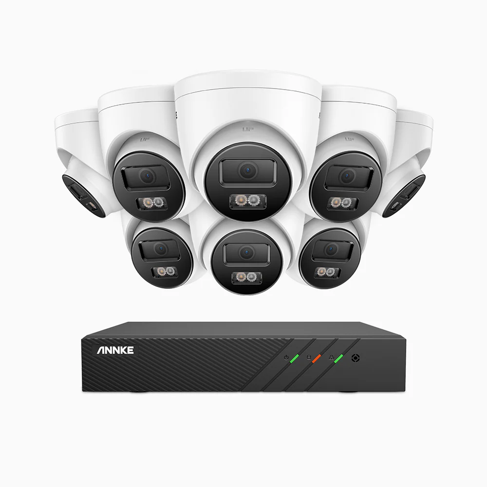 H500P - Kit videosorveglianza PoE 8 canali con 8 telecamera 3K, visione notturna a colori, microfono integrato, IP67, supporta ONVIF e RTSP - Image 2