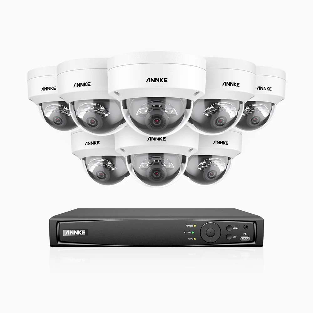 H800 - Kit videosorveglianza PoE 16 canali con 8 telecamere 8 MPX (4K), visione notturna a colori e IR,microfono integrato, riconoscere di persone e veicoli, supporta ONVIF e RTSP - Image 3