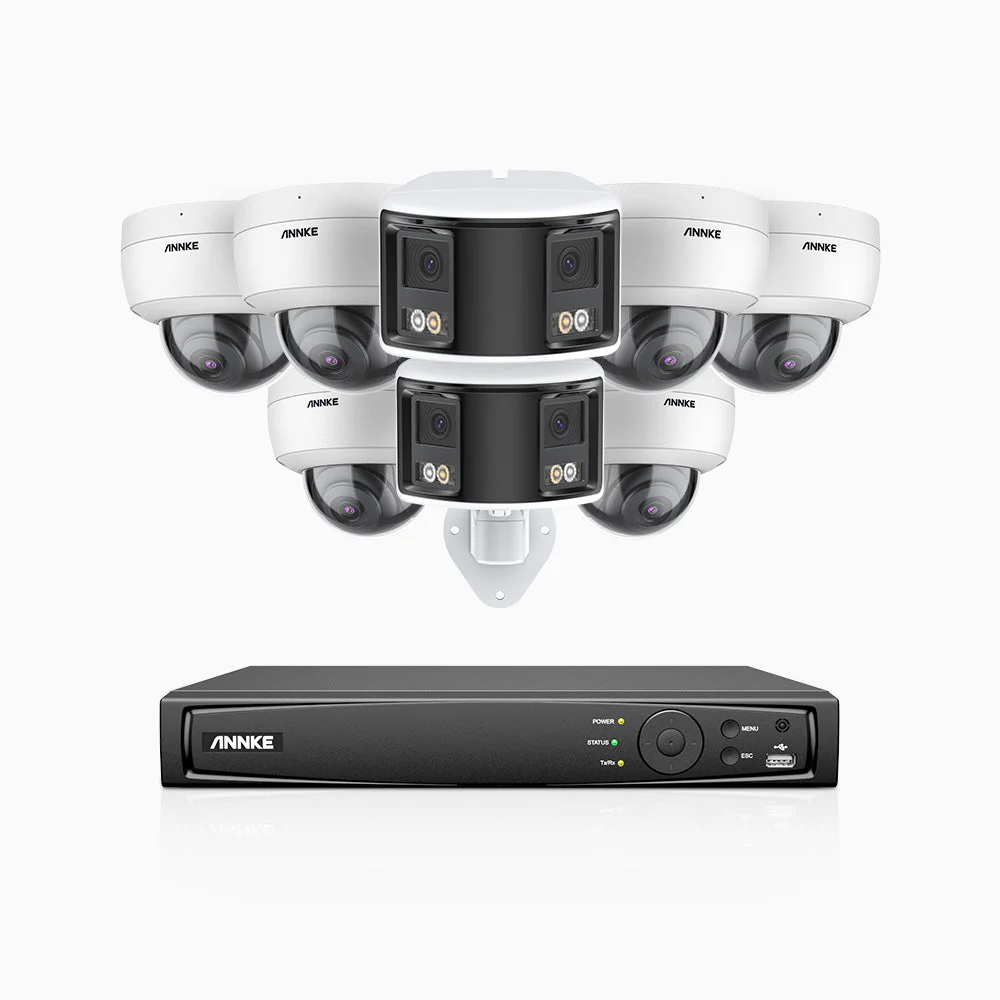 HDCK680 - Kit videosorveglianza PoE 8 canali con 6 telecamera 4K e 2 telecamera 6 MPX doppia lente(ultra grandangolo 180°), visione notturna a colori, microfono incorporato, riconoscere di persone e veicoli - Image 3