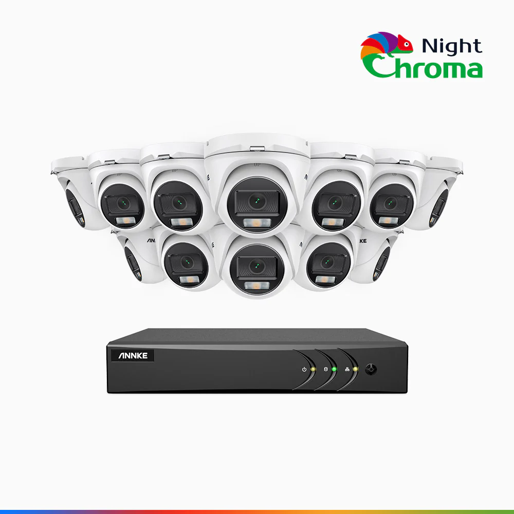 NightChroma<sup>TM</sup> NAK200 - Kit videosorveglianza 16 canali con 12 telecamere 1080p, visione notturna a colori Acme, f / 1.0 Super Apertura, 0.001 Lux, 121° FoV, Allineamento Attivo - Image 2