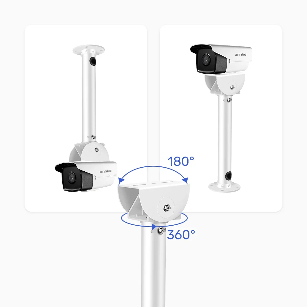 Staffa di montaggio per telecamera di sicurezza, in metallo resistente, installazione a parete o soffitto, per telecamere turret, dome e bullet, compatibile con telecamere di sicurezza standard - Image 5