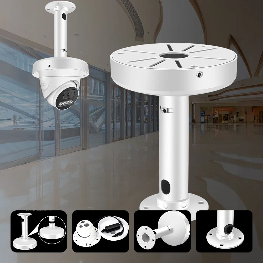 Staffa di montaggio per telecamera di sicurezza, in metallo resistente, installazione a parete o soffitto, per telecamere turret, dome e bullet, compatibile con telecamere di sicurezza standard - Image 6