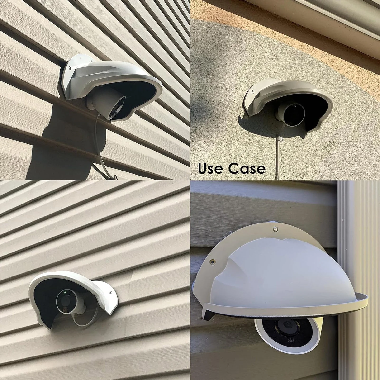 Confezione da 4 Coperture Universali Parasole e Parapioggia per Telecamera da Esterno Dome/Bullet SANNCE/ANNKE/Hikvision/Nest/Ring/Arlo – Bianco - Image 15