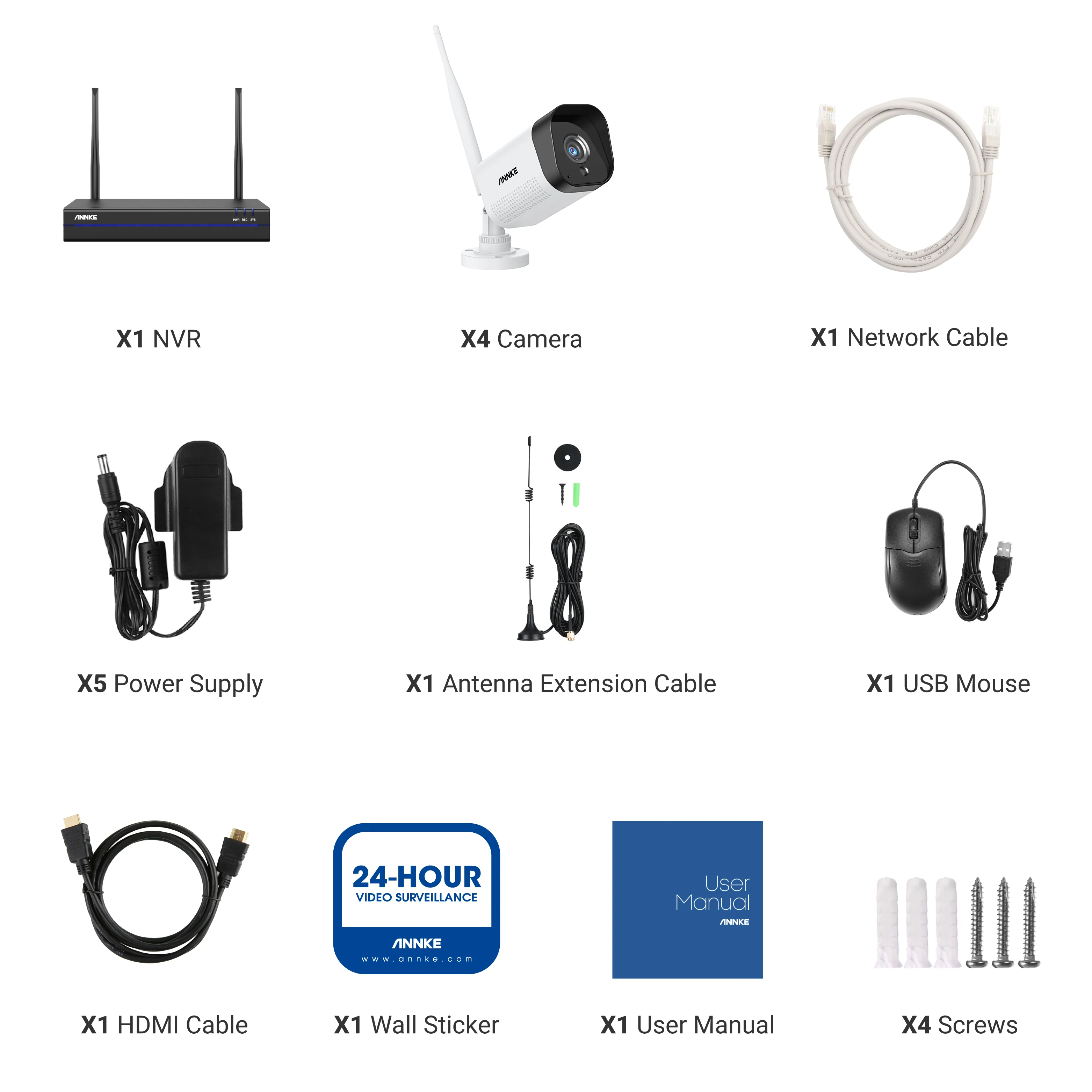 WS300 – Kit videosorveglianza wireless 8 canali con 4 telecamere 3 MPX, microfono integrato, rilevazione umana, Compatibile con Alexa - Image 4